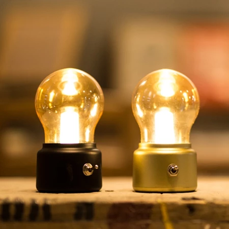 Đèn LED cổ điển có thể sạc lại cổ điển Đèn ngủ / Bóng đèn cổ điển Đèn ngủ phòng ngủ / Đèn LED sạc USB di động Đèn bàn nhỏ / Bóng đèn trang trí