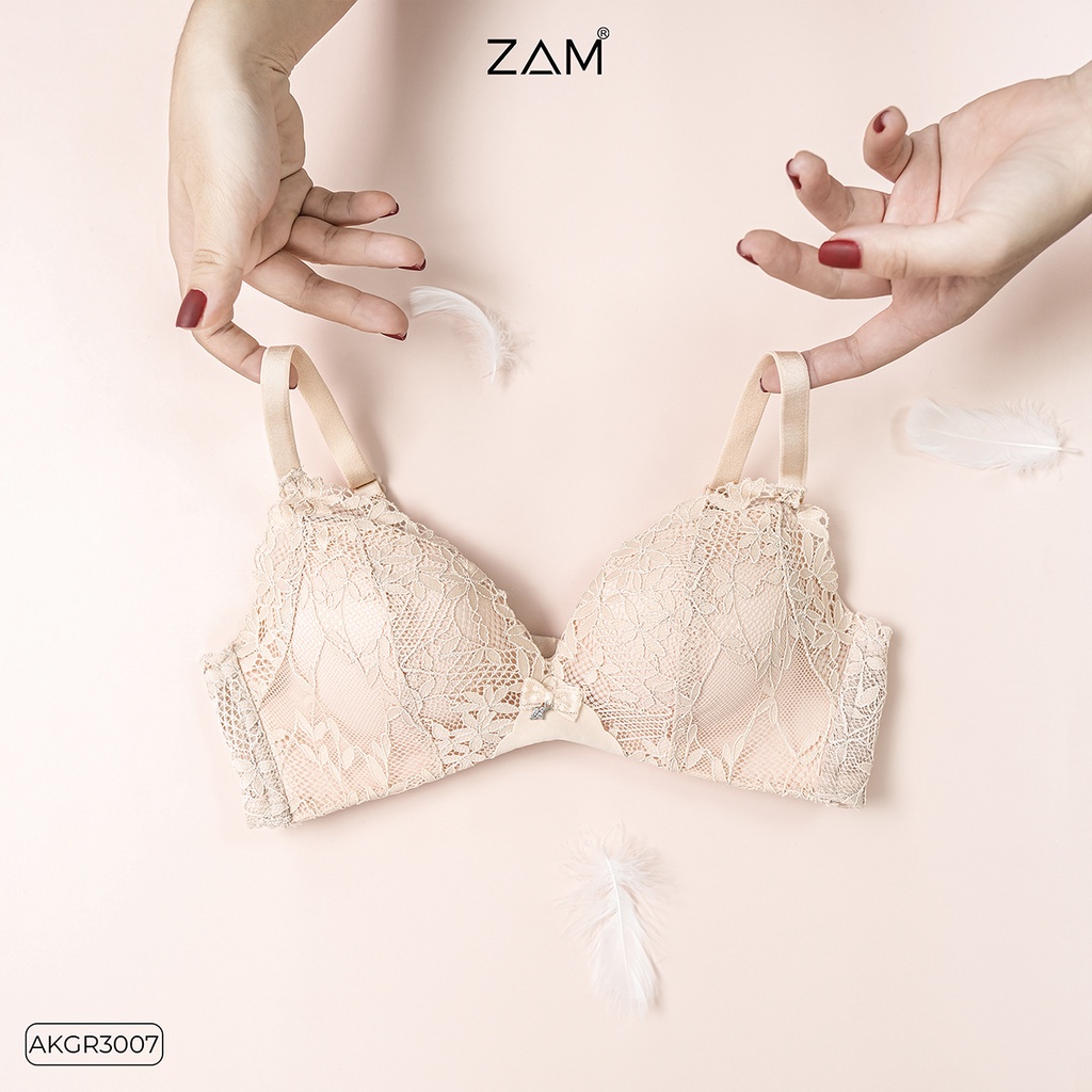Áo lót ZAM Luxury – AKGR3007 – Áo lót ren không gọng đệm vừa