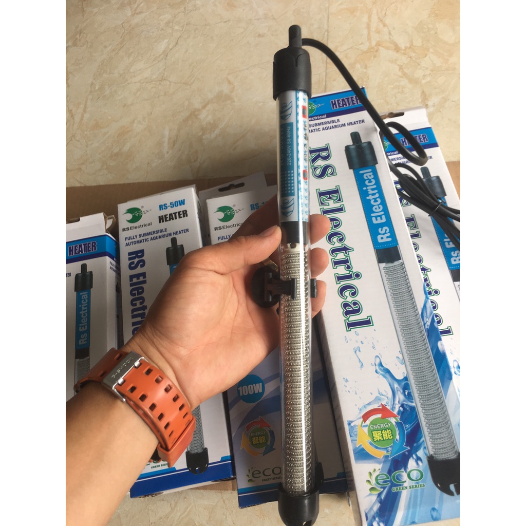 Máy sưởi RS ELECTRICAL dùng cho bể cá cảnh,bể cá koi,bể thủy sinh 25W-50W-100W-200W-300W.