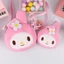 Sanrio Kuromi mymelody Quế Pompom Purin Hoạt Hình Dễ Thương Sang Trọng Túi Đựng Ví Thời Trang Dung Tích Lớn