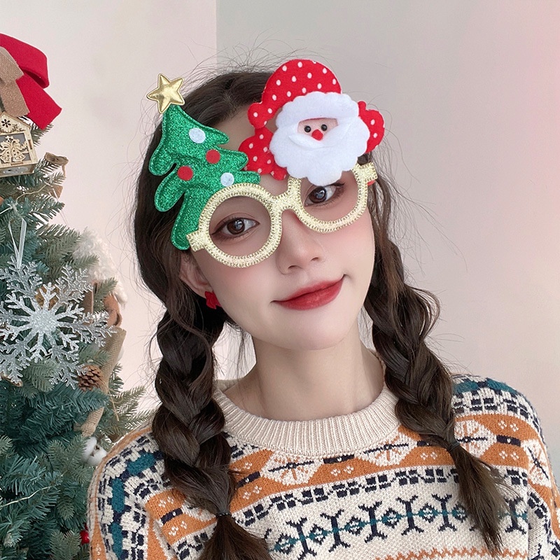 Kính Noel Cho Bé Mắt Kính Giáng Sinh Hóa Trang Lễ Hội Ông Già Noen Cây Thông Kính Mát Dễ Thương- PUPU HOUSE