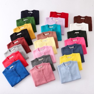 Áo khoác Cardigan dệt kim 36 màu Quần áo trẻ em bé trai bé gái Áo len 1-6Y Trẻ em mặc
