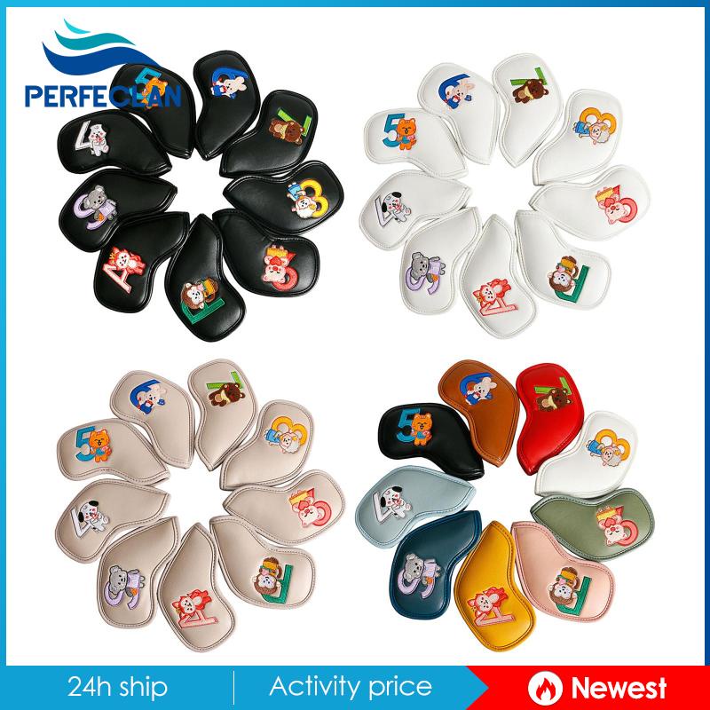 Set 9 Vỏ Bọc Đầu Gậy Đánh Golf Thể Thao Ngoài Trời