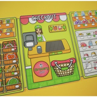 Đồ chơi Siêu thị búp bê giấy - Grocery shop