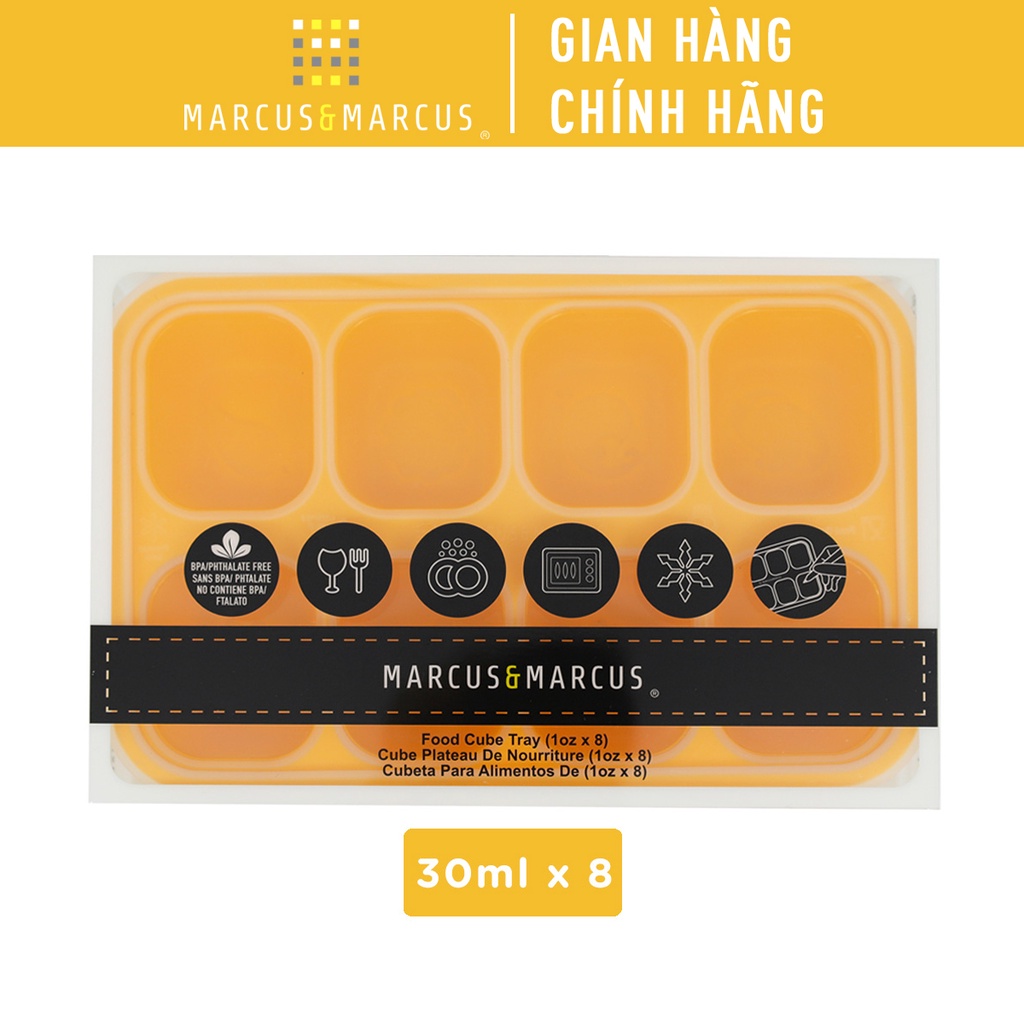 Ảnh Khay silicon trữ đông đồ ăn dặm cho bé Marcus & Marcus – Lola (30ml x 8 ngăn) 1