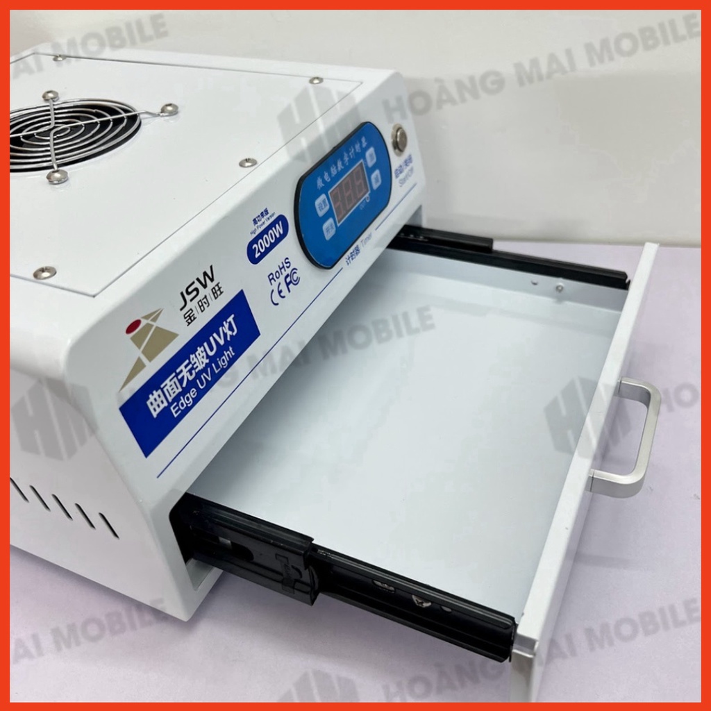 Máy hấp UV sấy keo OCA JSW 2000W điện thoại, dễ cắt, chống hồi bọt, chống nhăn khi ép kính