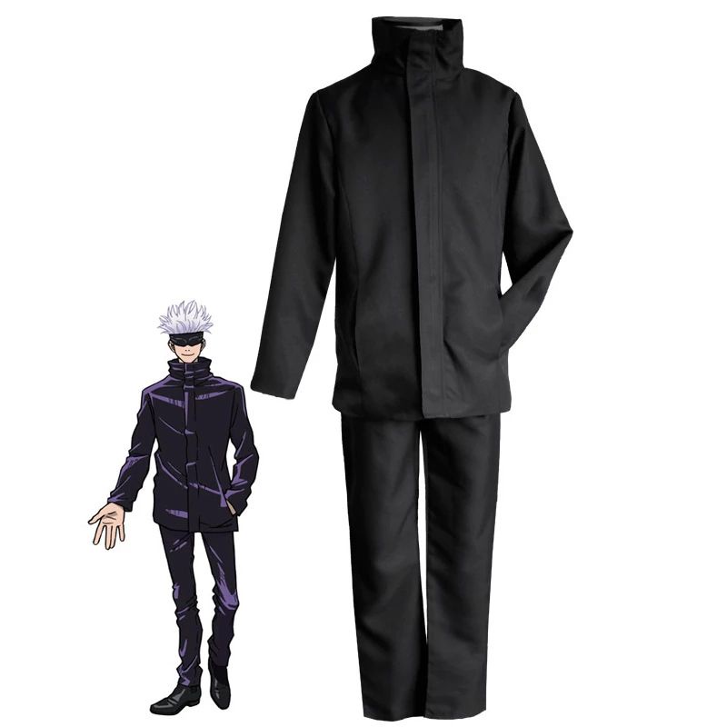 Chất Lượng Cao Cấp Jujutsu Kaisen Gojo Satoru Trang Phục Hóa Trang Với Nam Thời Trang Tóc Giả Cho
