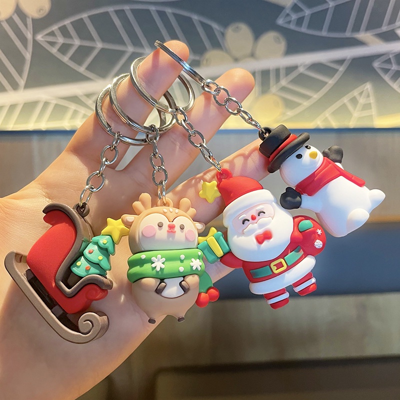 Móc Khoá Giáng Sinh Noel Dễ Thương Nhiều Mẫu Cute Phụ Kiện Túi Xách, Balo, Cặp Xách, Oto Đáng Yêu