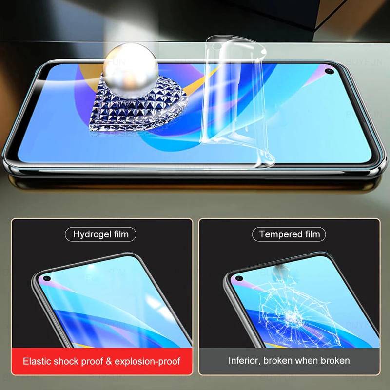 1-2 Miếng Dán Bảo Vệ Màn Hình Hydrogel Cho OPPO Reno 2 3 5 6 Pro Find X5 X3 X2 Pro Lite Plus Neo Phim Bảo Vệ Không Kính Cho OPPO A72 A53 A52