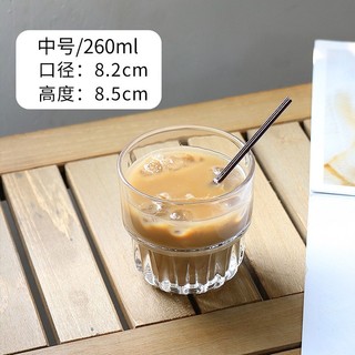 Ly Thủy Tinh Sọc 2 Tầng , Cốc Thủy Tinh Chịu Nhiệt Dùng, Cafe, Sinh Tố