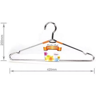 Combo 10 Móc Treo , Phơi Quần Áo Inox 304 Cực Sáng Bóng 42cm Gía Trị Vĩnh Viễn Hàng Nhập Khẩu.