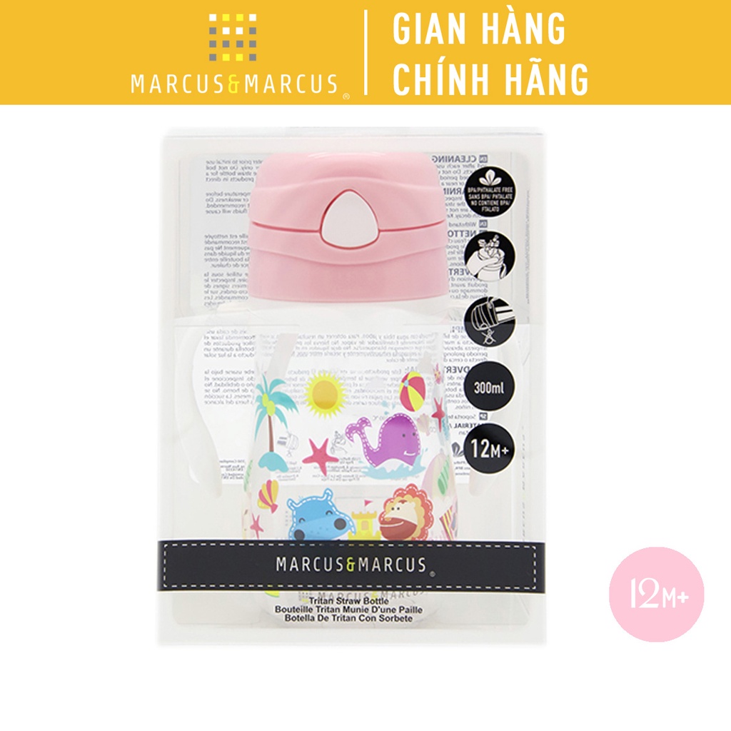 Ảnh Bình uống nước có ống hút cho bé Tritan Marcus & Marcus, từ 12 tháng - Pokey 1