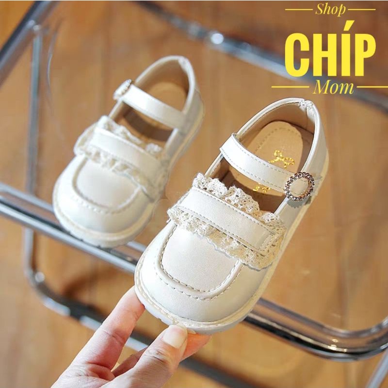 giày búp bê bé gái giày bệt cho bé kiểu dáng hàn quốc ren siêu đẹp da mềm đế tròn không đau chân full hộp 819