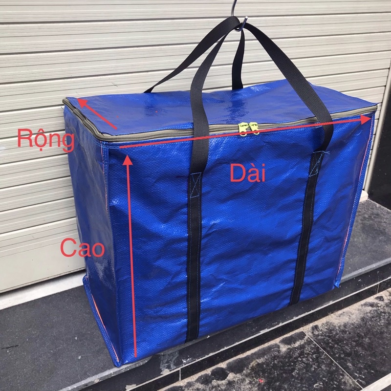 [CÓ VIDEO THỰC TẾ] Túi bạt xanh cam đựng đồ tới 60kg may đường chỉ đẹp, chắc chắn.