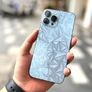 Miếng dán Full lưng viền 4D vân kim cương ip 12- 17promax