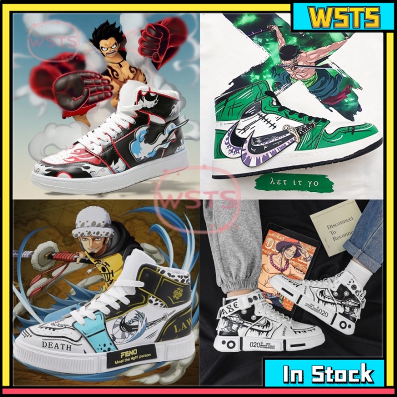 Gi y th thao unisex de cano alto luffy zoro ace one piece shopee
