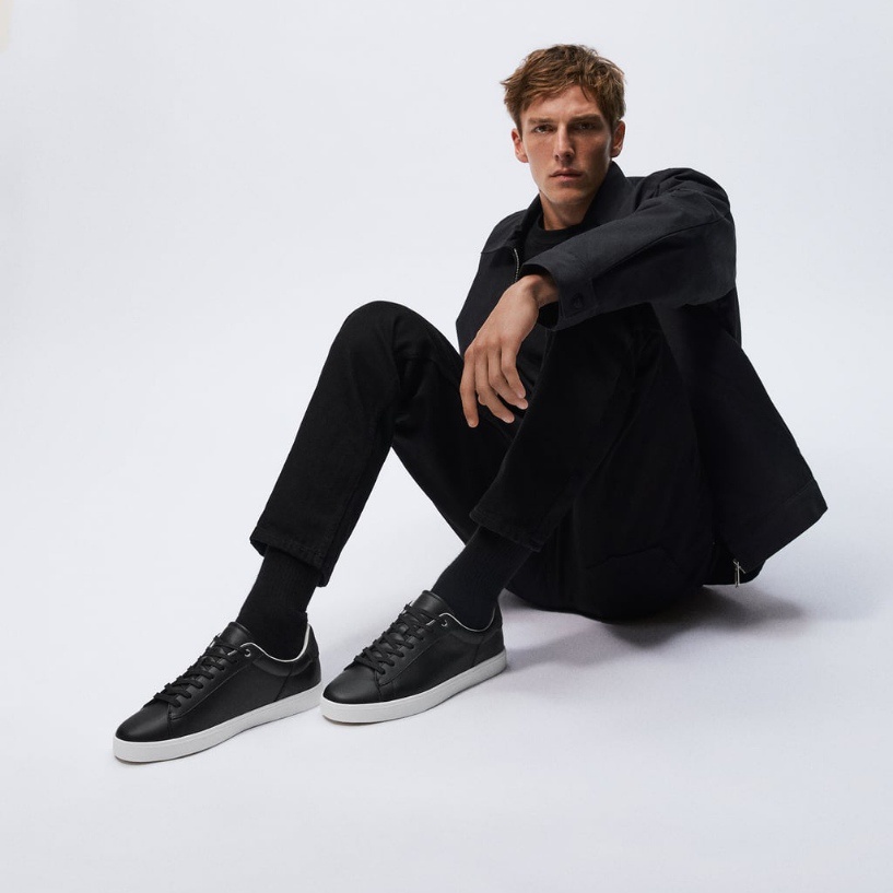 Giày sneaker Zara Authentic hãng Leather Black Classic