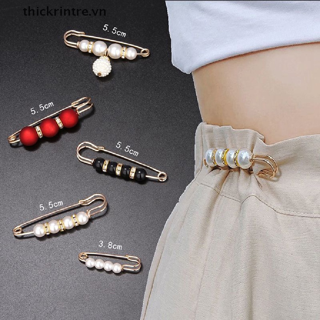 Set 3 Ghim Cài Áo Đính Đá Ngọc Trai Nhân Tạo Thời Trang