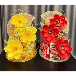 sét phụ kiện trang trí tháp bánh tháp nước( có đế + keo nến)