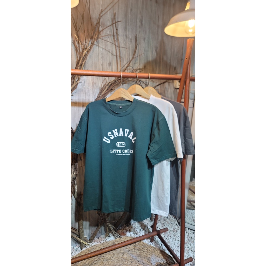 Áo thun Stee Cổ tròn USNAVAL Localbrand ICVCVNI Unisex Menwear Cotton 250msg