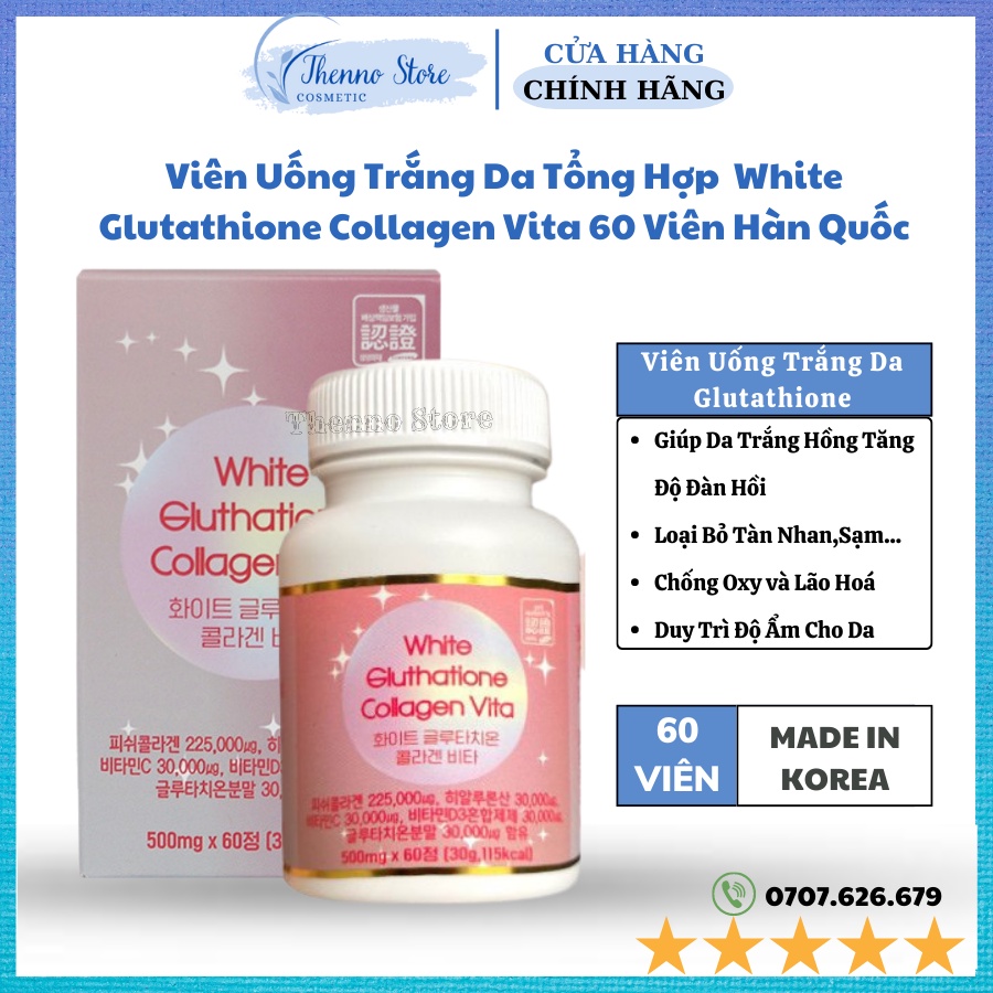 Viên uống trắng da White Glutathione Collagen Vita - Bí quyết làm trắng da từ bên trong