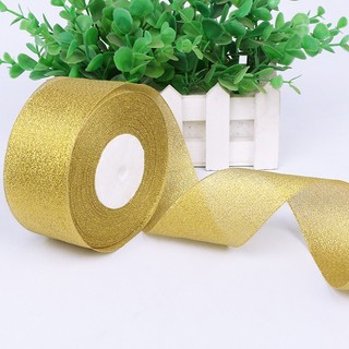 Ruy Băng Kim Tuyến Nhũ Vàng Bạc 5mm – 1cm – 2cm – 4cm – 5cm Cuộn 22m Trang Trí Noel, Gói Quà, Handmade Cao Cấp
