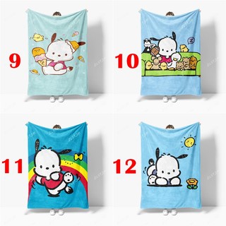 Pochacco Flannel Chăn Sanrio Pochacco Hoạt Hình Dễ Thương Trẻ Em Quà Tặng Mềm Mại Thoải Mái Ấm Giường Chăn