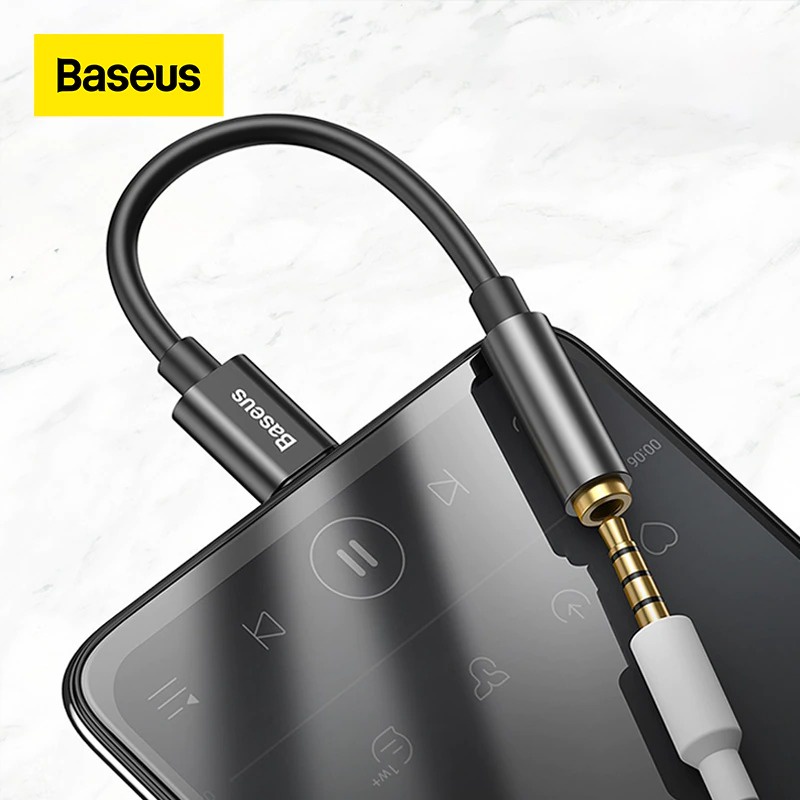 Jack chuyển đổi tai nghe type c sang 3.5 có mic đàm thoại Baseus - đầu chuyển typec ra 3.5mm