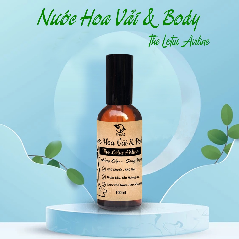 Ảnh Nước Hoa Vải & Body The Lotus Airline Luxury TAMAS chai 10ml, 50ml 4