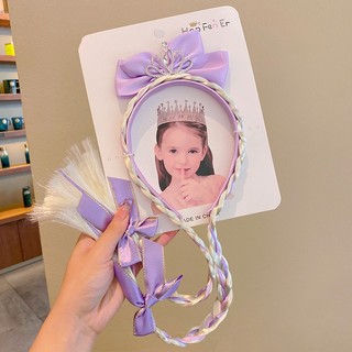 Vương miện nơ bím tócFrozen Elsa dành cho bé gái - phụ kiện tóc cá tính
