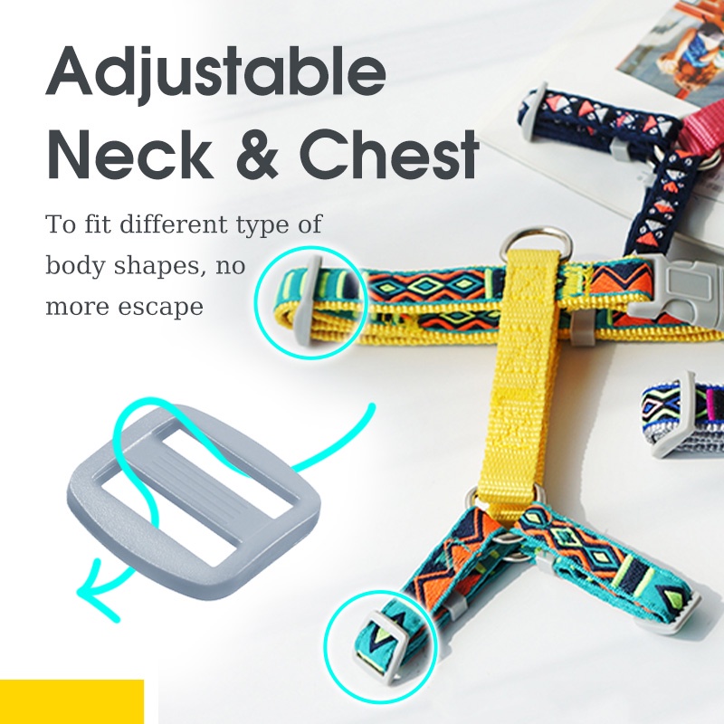 HamshMoc Hoa Mèo Dây Và Dây Xích Bộ Có Thể Điều Chỉnh Nylon Thú Cưng Dây Xích Mềm Cho Mèo Con Chó Con Thỏ