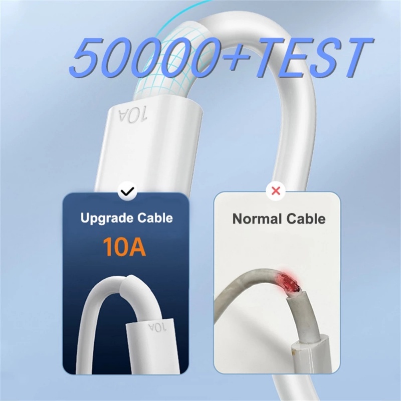 Cáp sạc nhanh 10A Type-C USB-C Dây sạc bền 0,25 / 1 / 1.5 / 2m cho Android Samsung Xiaomi Phụ kiện điện thoại sạc nhanh