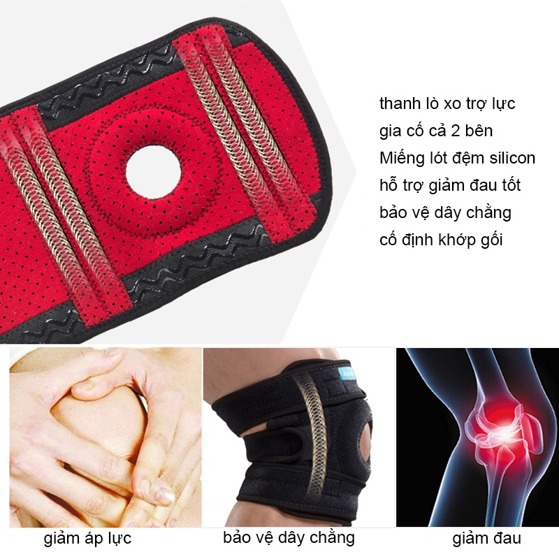 Ảnh Đai Quấn Bảo Vệ Đầu Gối AOLIKES Trợ Lực Khớp Gối Bảo Vệ Dây Chằng Hạn Chế Chấn Thương BG05 3