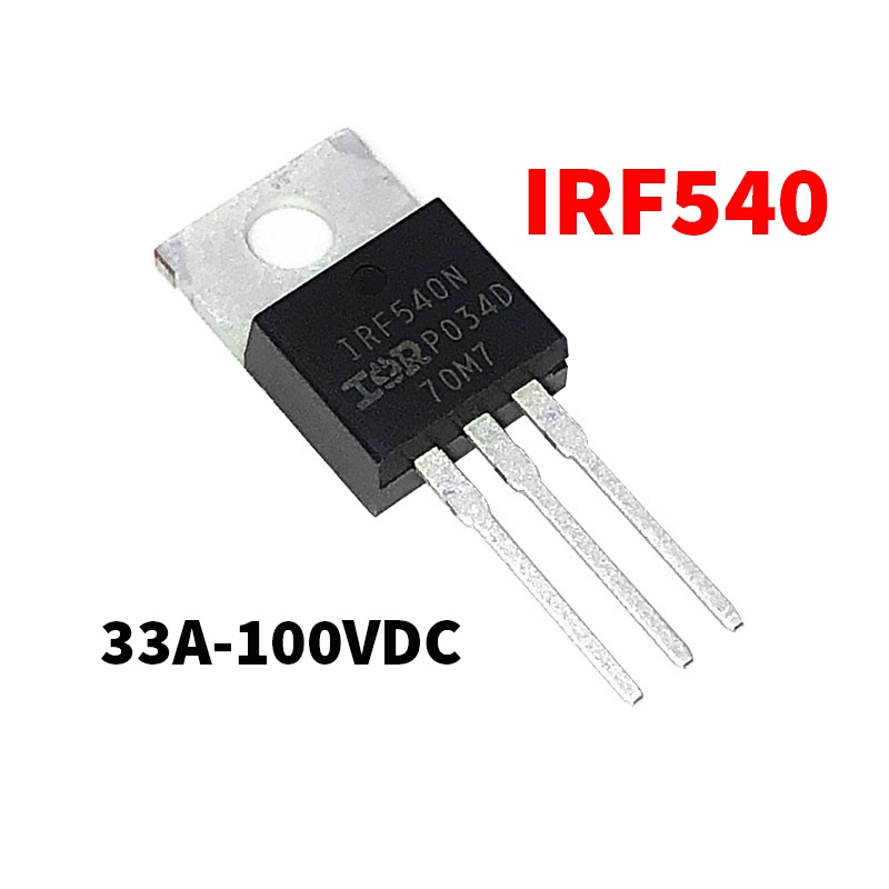 COMBO 2 CON Mosfet Kênh N IRF540 IRF540N 33A/100VDC TO-220 | Shopee ...