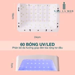 Máy hơ gel SNRQI T8 chính hãng 72W 60 bóng LED/UV - Máy hơ móng làm nail khoang rộng, có đệm kê tay (Bảo hành 3 tháng) — ảnh 3