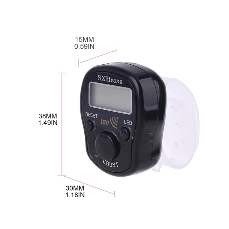 Pcf * Tay Tally Counter Màn hình kỹ thuật số LCD Mini Máy đếm ngón tay điện tử Hướng dẫn sử dụng cơ học Clicker Tasbhee Tasbih