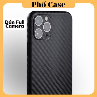 Dán Full vân carbon đen nhám cho iPhone 17promax 16Promax 15Promax 14Promax 1 Promax 12Promax 11Promax Xs