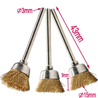 9 Chiếc 3 3 Mm / 2,35 Mm Shank Đồng Bánh Xe Bàn Chải Dây Bàn Chải Đánh Bóng Nhỏ Phụ Kiện Dụng Cụ Điện Cho Dremel Và Máy Khoan Điện Dụng Cụ Xoay