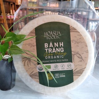 Bánh tráng gạo trắng, gạo lứt hữu cơ Hoa Sữa/ Hasabio 200g