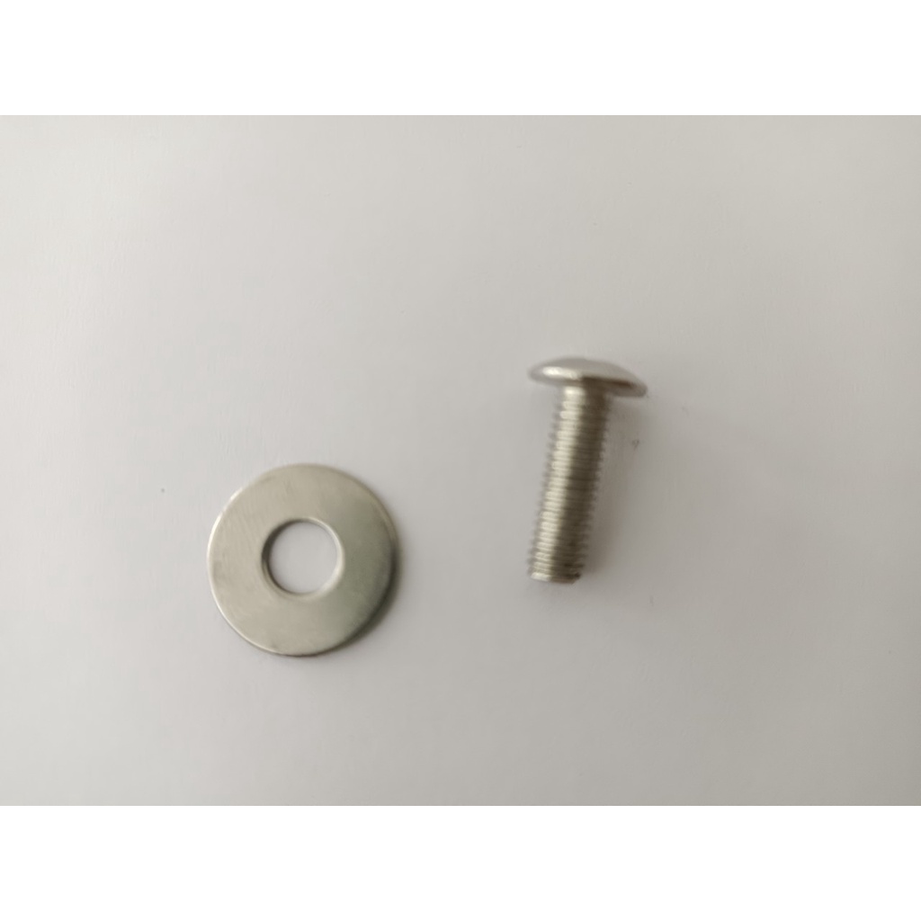 Combo 5 Bộ Ốc+ Long đền inox phụ kiện gắn nắp ( kính )-Inox 201 Không ...