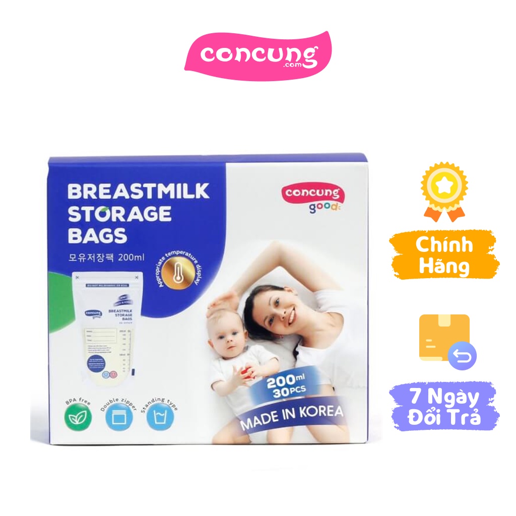 Túi trữ sữa ConCung Good 200ml (30 túi/hộp)