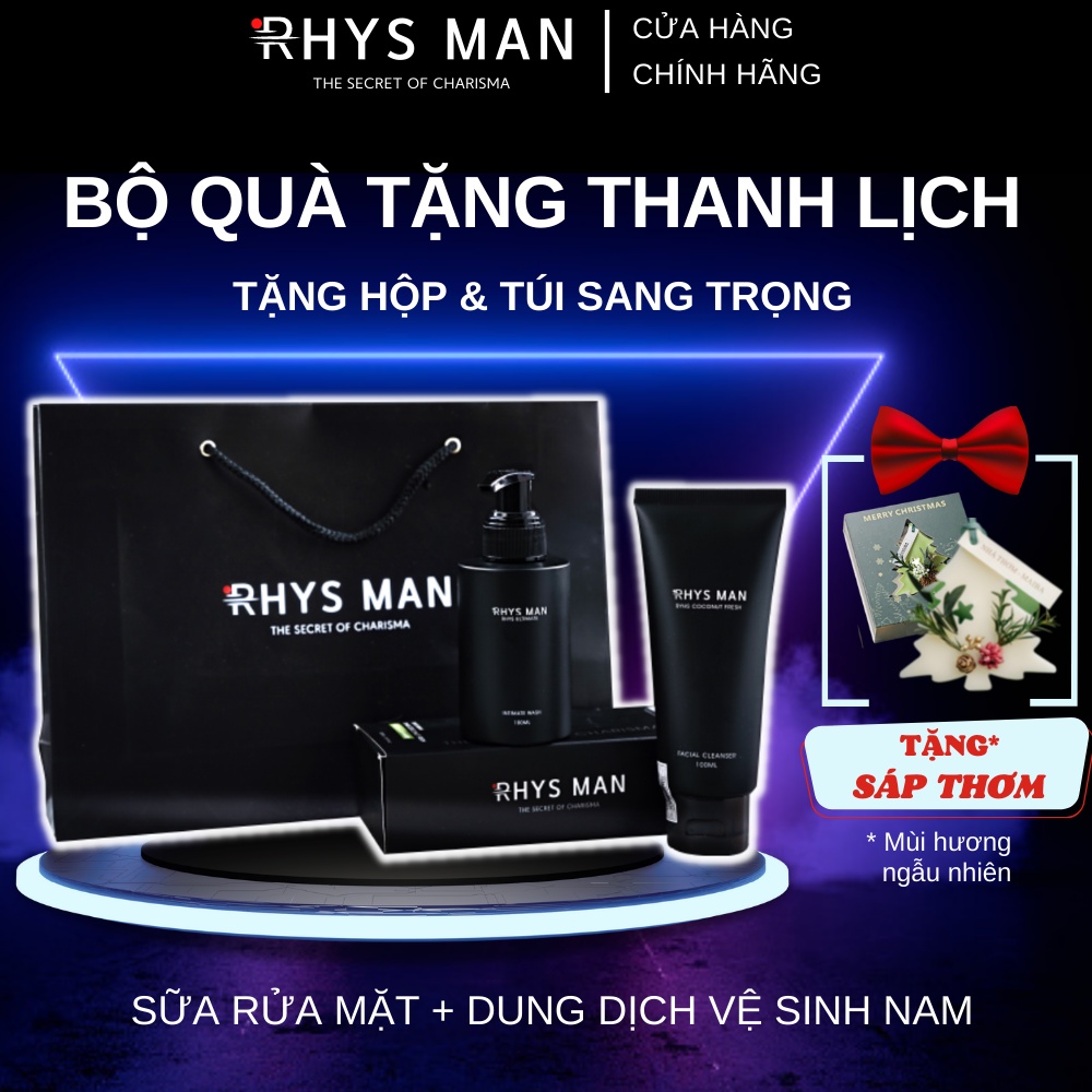 Bộ quà tặng nam giới RHYS MAN Sữa rửa mặt Rhys Coconut Fresh 100ml ...