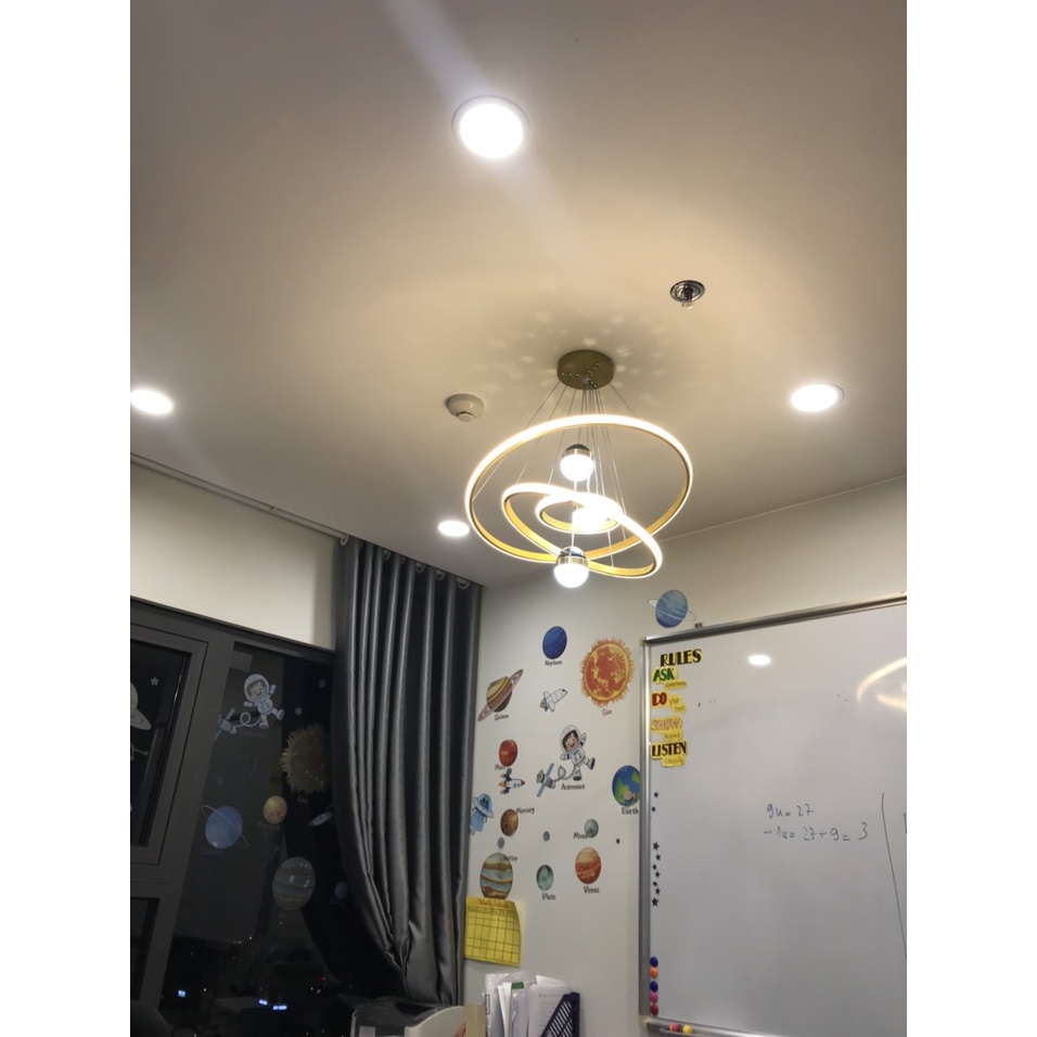 Ảnh Đèn thả MONSKY IVEN 3 vòng 3 rọi hiện đại phản chiếu hình trăng sao vô cùng đẹp mắt 3 chế độ ánh sáng 2