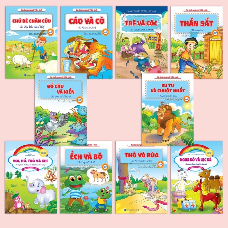 Ảnh Sách - Bộ 20 Cuốn Truyện Cổ Tích - Truyện Kể Mầm Non - Ngụ Ngôn Aesop - Thần Thoại Hy Lạp - Song Ngữ Anh Việt 3