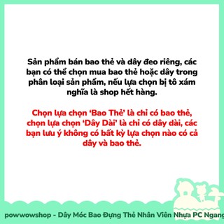 [Sẵn VN - Hỏa Tốc] Dây Móc Bao Đựng Thẻ Nhân Viên Nhựa PC Ngang Phong Cách Game Editon Collectible