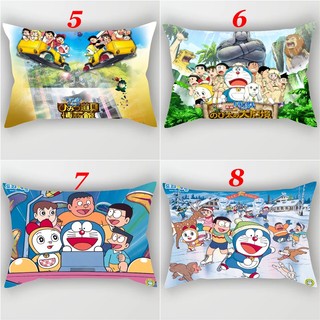 Vỏ Gối Hoạt Hình Anime Doraemon Một Mặt In Hình Chữ Nhật Polyester Trang Trí Sofa Phòng Ngủ (Không Có Lõi Gối)