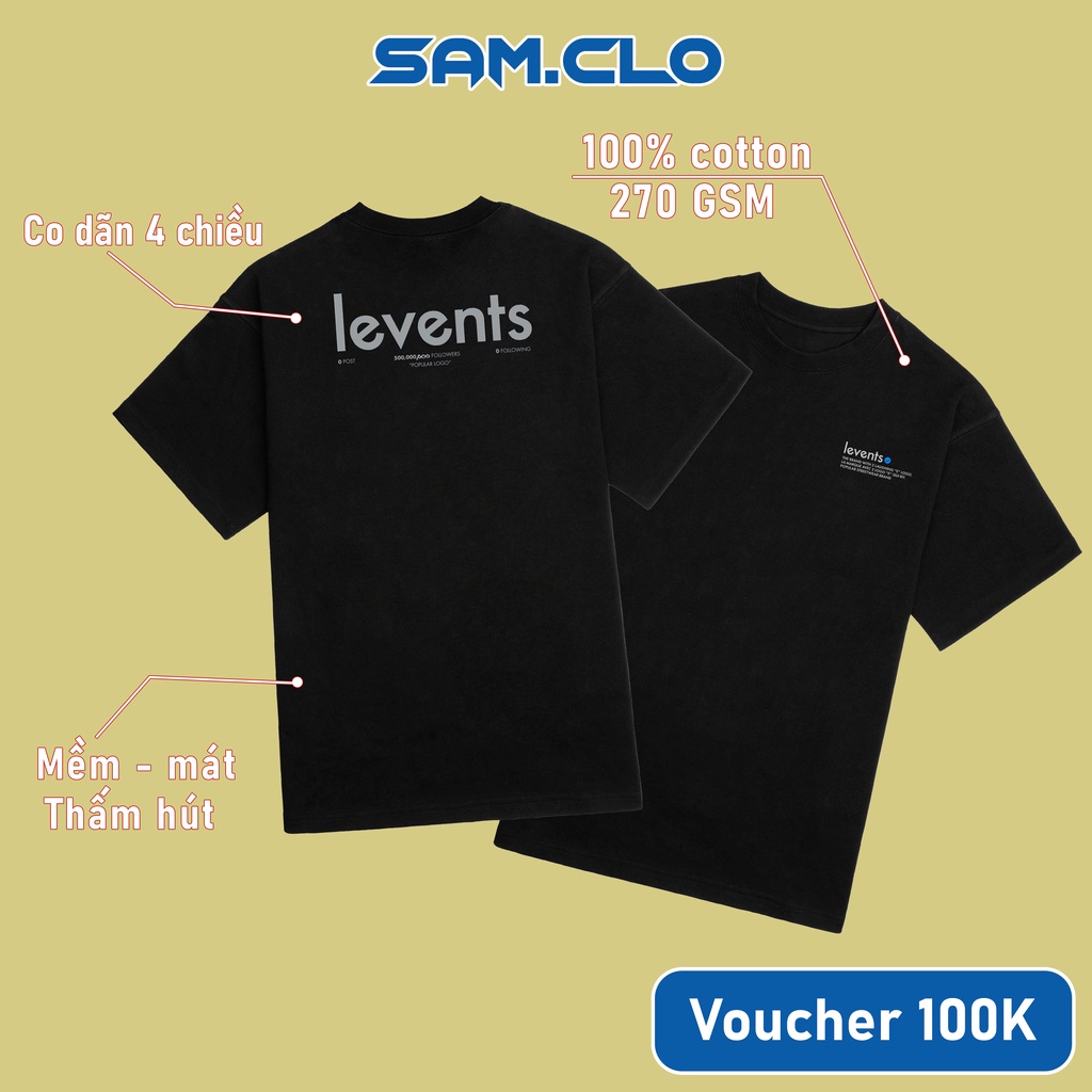 Áo thun nam nữ SAM CLO tay lỡ form rộng Unisex mềm mại, thoáng mát mặc ...