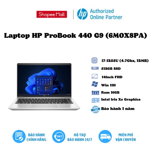 [Mã ELHP2TR5 giảm 12% đơn 18TR] Laptop HP ProBook 440 G9 (6M0X8PA)/(6M0X3PA)/ Bạc - Bảo Hành Chính Hãng