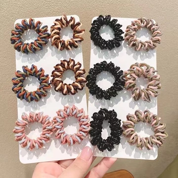 scrunchies buộc tóc dây buộc tóc scrunchies cột tóc dây cột tóc đồ cột tóc dây buộc tóc phụ kiện tóc Dây Buộc Tóc Cao Su Hình Lò Xo Đơn Giản Thời Trang C