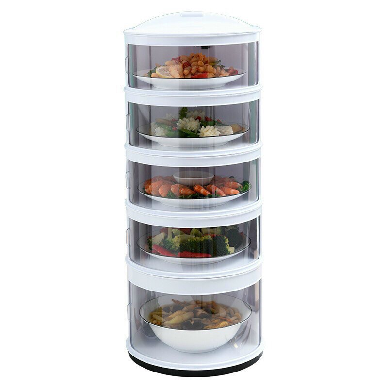 Lồng bàn đa tầng, khay đựng thức ăn bảo quản thực phẩm giữ nhiệt chống bụi